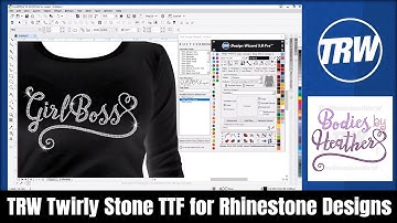 TRW Twirly Stone Rhinestone True Type Font for Shirts