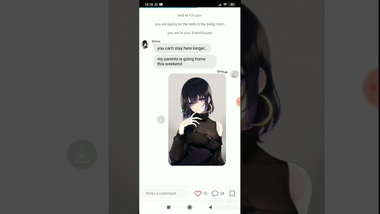 Bonten x y/n texting story