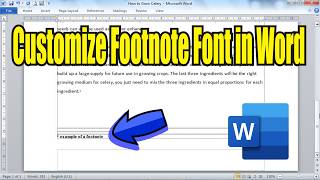 Step-by-Step Guide to Change Footnote Font in Word #2