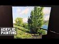 How to paint trees in acrylics  tips for mixing greens