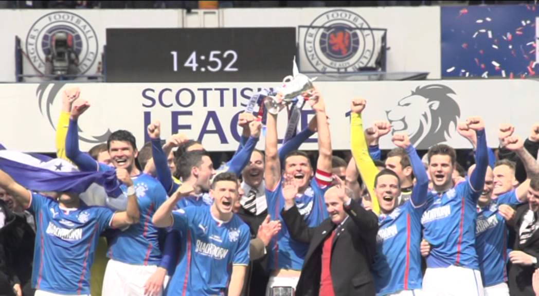 Rangers Trophy Lift Slow Motion YouTube