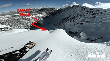 Falling through a 60 foot hole in the mountains.