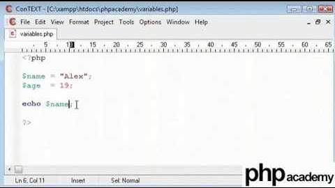 PHP variables tutorials in English | Lokesh
