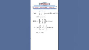 TS Inter|| Maths 1A Matrices SAQ