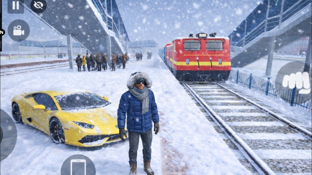 Railway station Stuck in Snow Tsunami 🥶💥 Indian Theft Auto simulator 🤯 Railway stuck snow Tsunami 