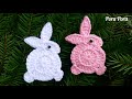 Crochet bunny rabbit applique i crochet easter decorations i crochet animal applique