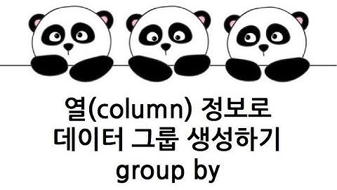 [Pandas 강의] 데이터 그룹 만들기 (group by)
