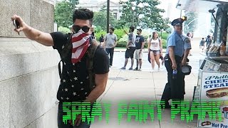 SPRAY PAINT PRANK ON COPS!!!