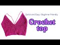 crochet quick and easy top | Beginner friendly
