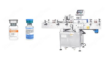 Automatic Round Bottle Labeling Machine | Vials Sticker Label Applicator