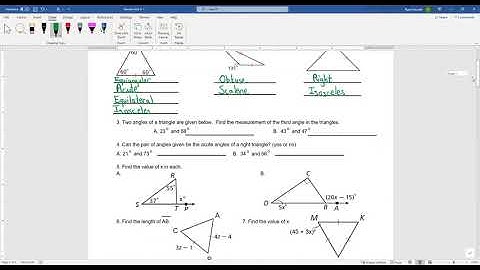Unit 4 Review: Triangles