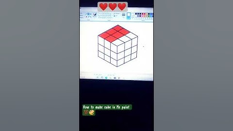 💯 How 🎨 to 🖌️ make 💯 cube 🎨 in 🖌️ Ms 💯 paint 💯🎨🖌️#drawing #_ #drawingsoftware #art
