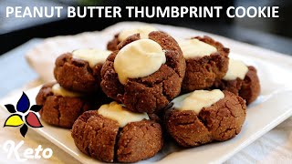 Peanut Butter Chocolate Thumbprint Cookies – keto, sugar free, gluten free