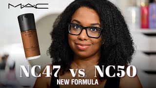 REFORMULATED! MAC STUDIO FIX FOUNDATION REVIEW | NC47 vs NC50 | OILY COMBO SKIN | Watch in 4K