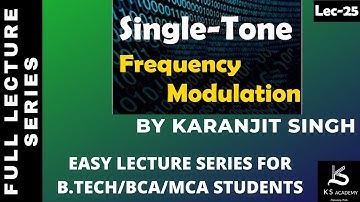Single Tone Frequency Modulation||B Tech||Communication System||4th sem||Lect25