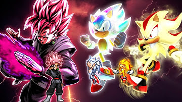 Goku Black Purguation OP VS Super SOnic Chaos OP(All Form) & Shadow OP in Jump Force Mugen