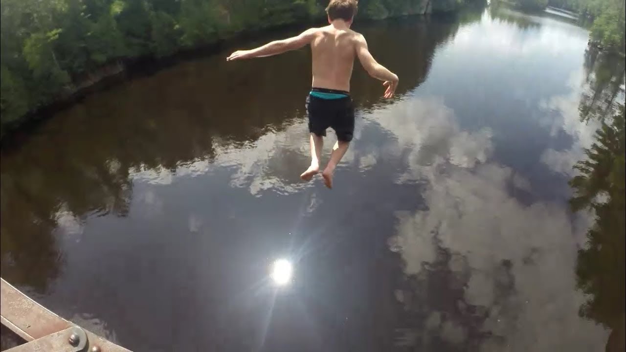 50ft bridge jump *EK Train Bridge* YouTube 50ft bridge jump *EK Train Bridge* YouTube