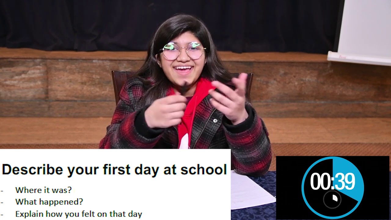 Cue Cards 2021:  Describe Your First Day at School || Adeen Asad Yaqub