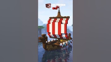 Minecraft Viking Ship ⛵️ #minecraft #minecraftbuilding #tutorial #howtobuild