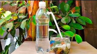 DIY - Tabletop water fountain at home from Plastic bottle mini fountain at home plastic bottle