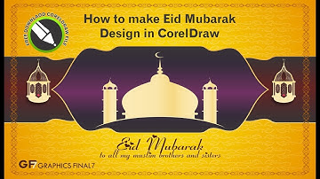 Coreldraw Tutorial | How to Make Eid Mubarak design in CorelDraw 002