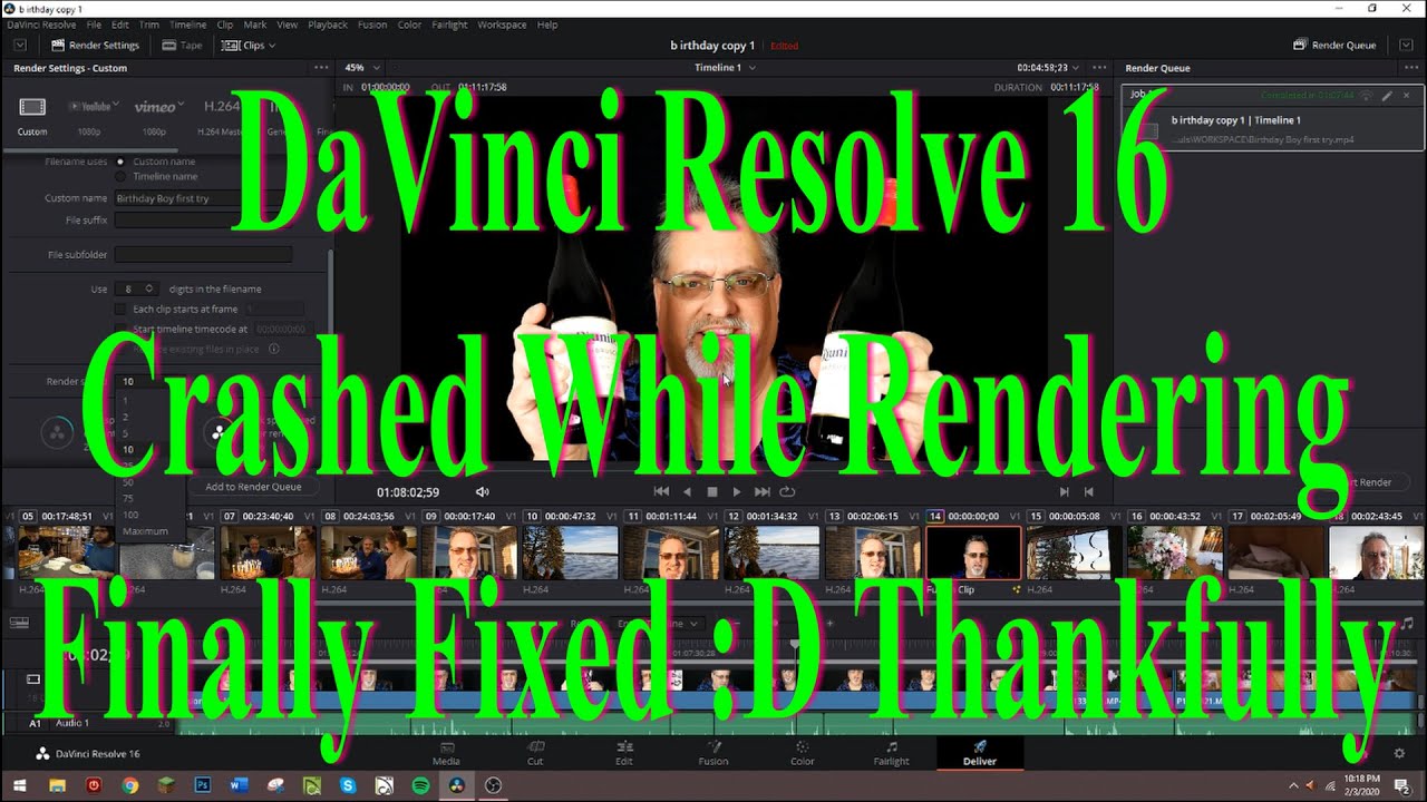 davinci resolve 16 keeps crashing davinci resolve 16 keeps crashing