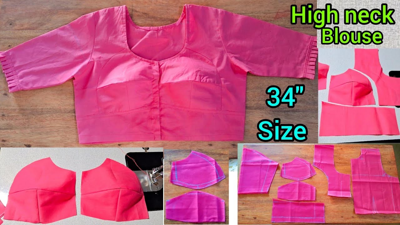 High neck double Katori blouse cutting and stitching सबसे आसान तरीका से 👌💯🤗