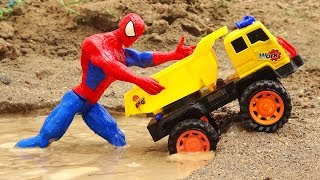 Learn name car with spiderman, dump truck, rocket car - Toys for kids F508M