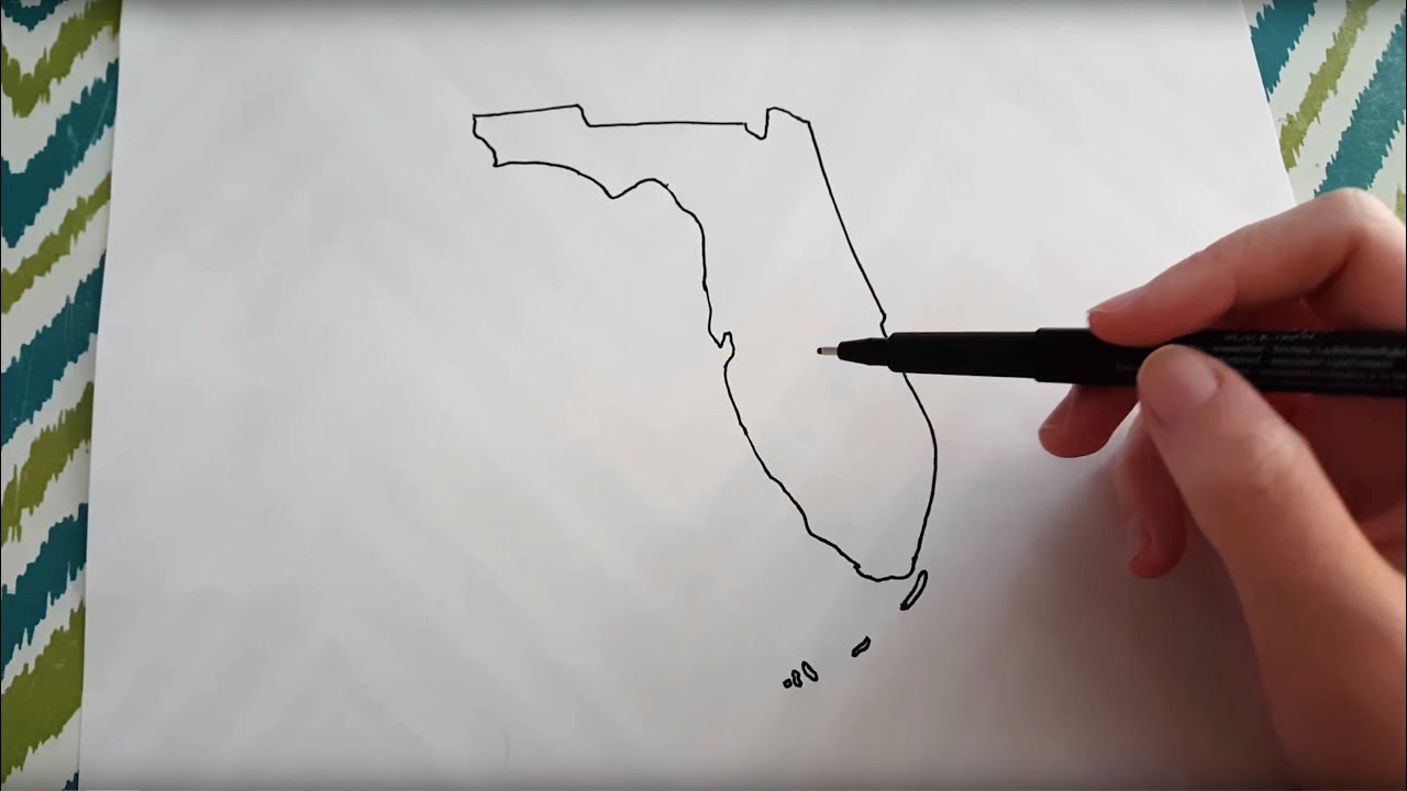 ASMR | Filling in a map of Florida 🍊🌴🐚