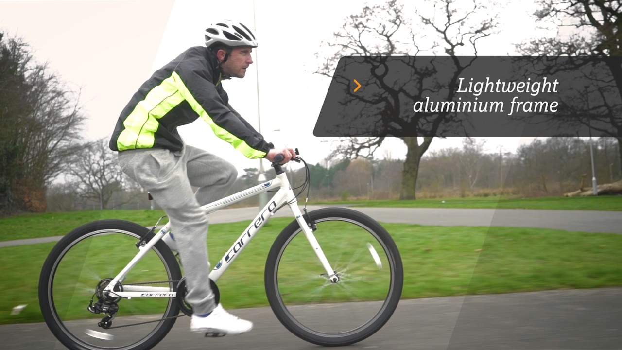 Carrera Parva Men's Hybrid Bike | Halfords UK - YouTube