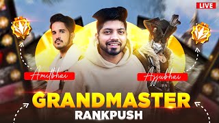 Free Fire Live- GrandMaster Rank Pushing With Ajjubhai & Amitbhai- AO VIVO