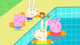 Teaching George Pig and Richard Rabbit How To Swim  | Peppa Pig Full Episodes