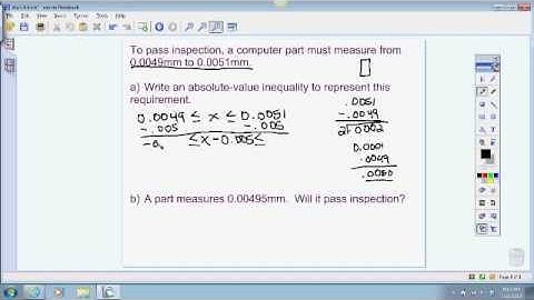 Writing Absolute Value Inequalities