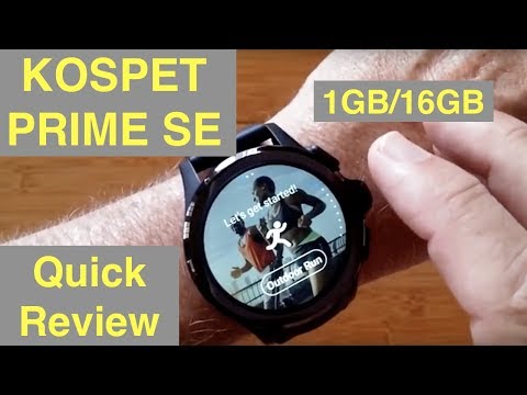 KOSPET PRIME SE 4G Android 7.1.1 Dual Camera IP67 Waterproof 1GB/16GB Smartwatch: Quick Overview