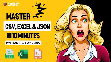 Master CSV, Excel & JSON Files in Python | File Handling in Data Analysis (csv, json, openpyxl)