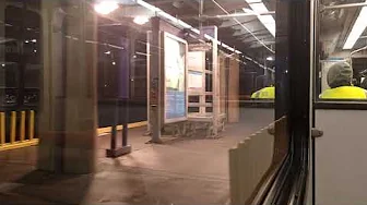 Riding the Metrolink train from Shrewsbury to Forest Park at night.