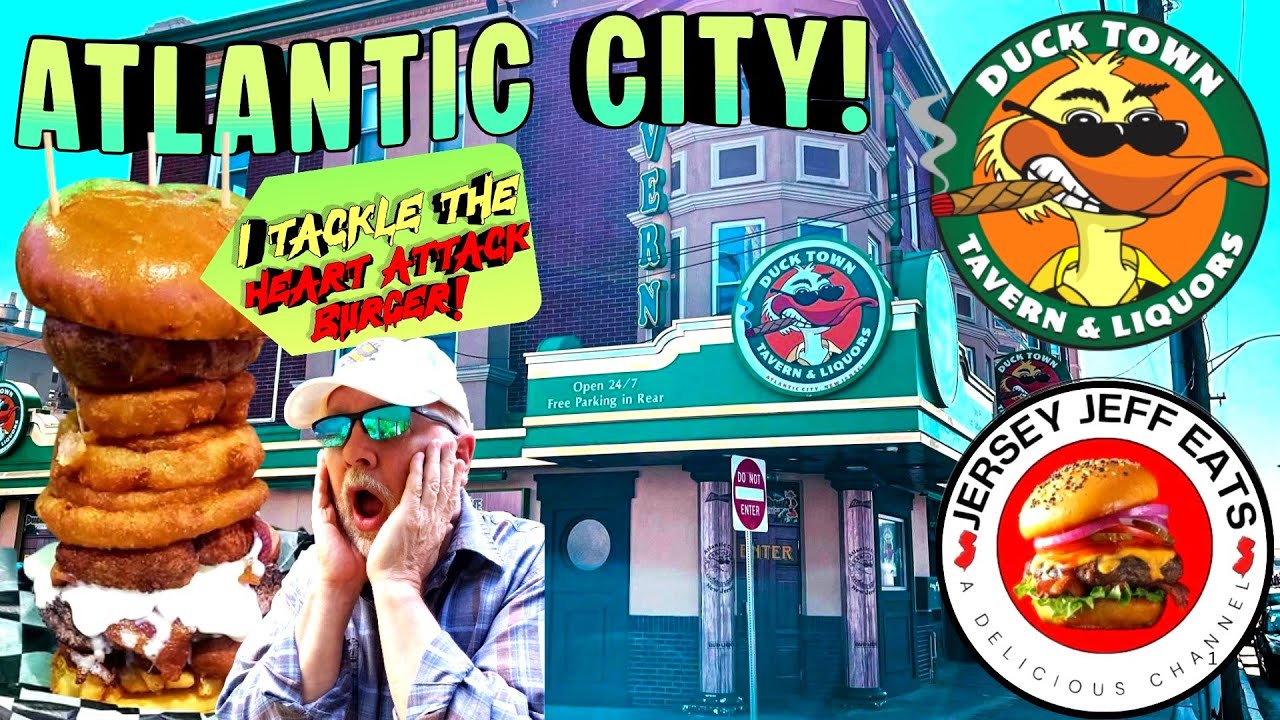 🍔 Самый сумасшедший бургер Атлантик-Сити! Бургер «Сердечный приступ» в таверне Ducktown. Я его доел?