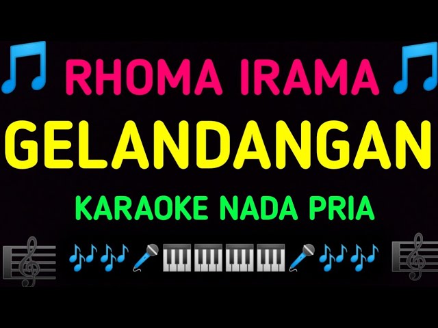 GELANDANGAN || Karaoke Dangdut Nada Pria | RHOMA IRAMA class=