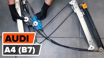 How to change window regulator AUDI A4 (B7) [TUTORIAL AUTODOC]