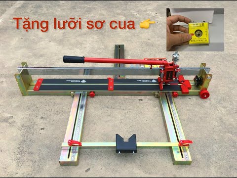 Bàn cắt gạch men đá bóng kính, cắt gạch men ốp lát xây dựng khổ cắt 80cm tặng lưỡi sơ cua