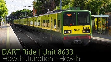 *New Last Stop Announcement* Ride On 8520 class DART number 8633 from Howth Junction to Howth