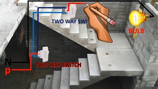 Two way switch wiring  connection with image.