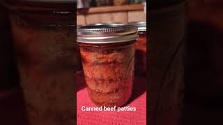 pressure canned beef patties