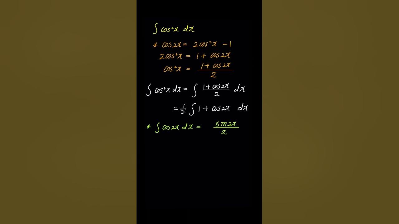 Integral Of Cos 2 x YouTube integral-of-cos-2-x-youtube
