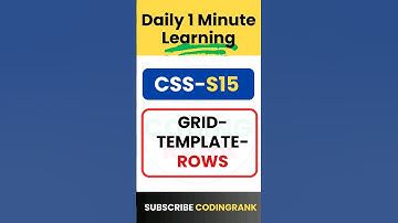 CSS Grid-Template-Rows #shorts #youtubeshorts #shortsvideo #codingrank #css #frontend #coding #css3