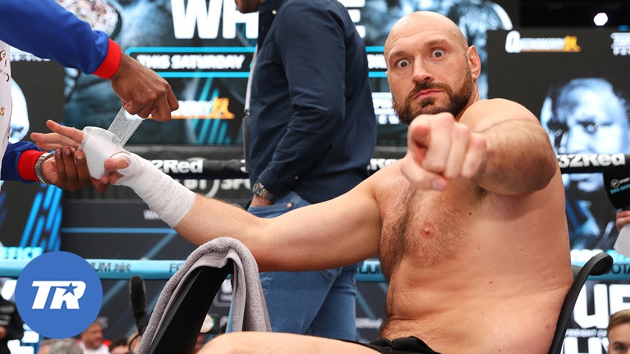 Tyson Fury Reacts to Open Workout in Front of Fans, Dillian Whyte No Shows the Workout HIGHLIGHTS