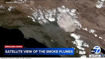 Smoke from SoCal's Airport, Bridge, Line fires visible from space thumbnail