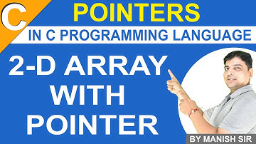 2D Array with Pointer in C | Pointers and arrays in c programming | Pointers in C
