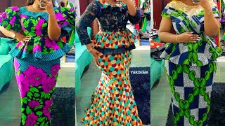 Ankara African prints skirt and blouse styles ⭐Wax prints skirts and tops 2023