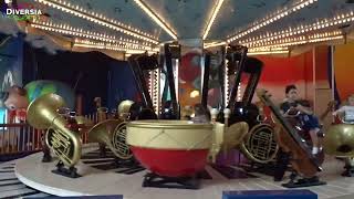 UNIEKE BEELDEN van BOBBEJAANLANDs doorgaans gesloten attractie MUSIC CAROUSEL in bedrijf